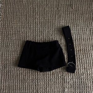 Peppermayo Black Women's Shorts with Belt